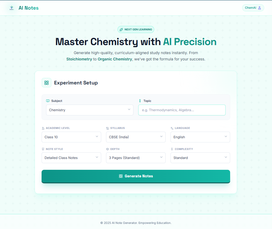 AI Notes Generator Preview